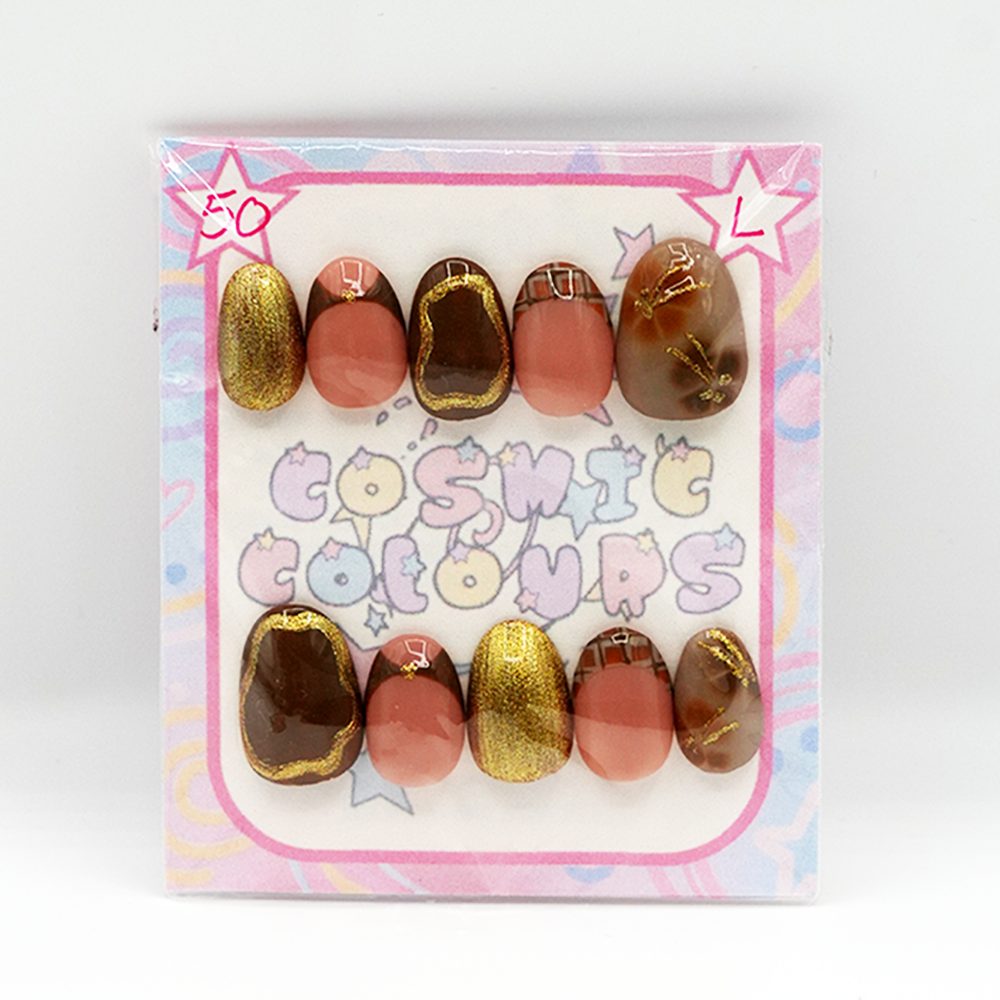 High Class Press-On Nails – Short Almond (Large)